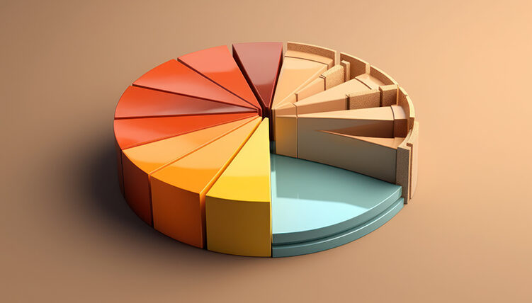 colorful financial pie chart
