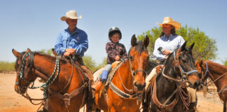 Russell, Reagan and Laura True. Photo: White Stallion Ranch