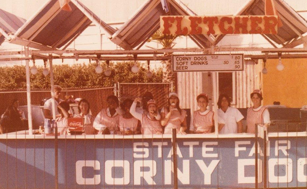Fletcher's State Fair booth in the early 1980s.